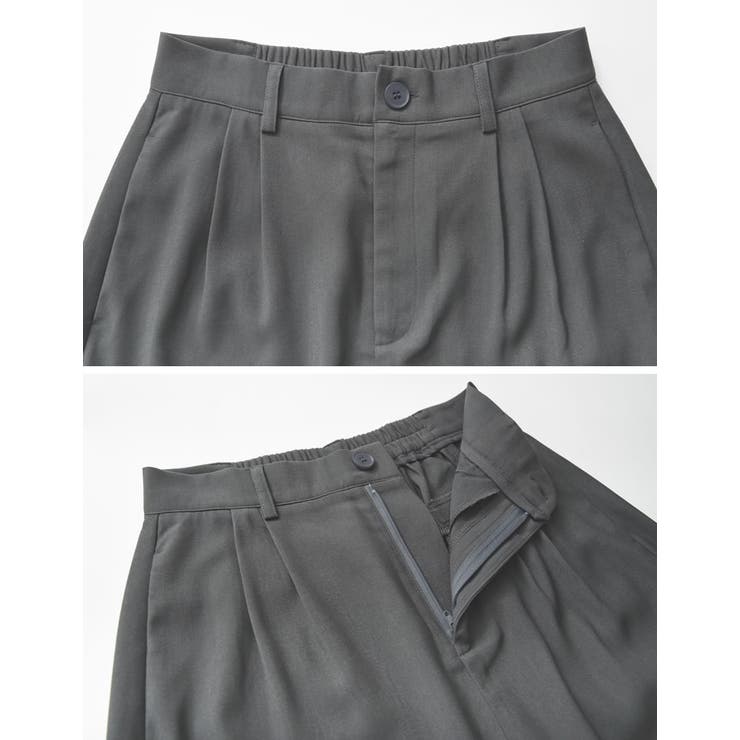 [低身長/高身長サイズ有]ツイルツータックバレルレッグカーブパンツ | Re:EDIT | 詳細画像38 