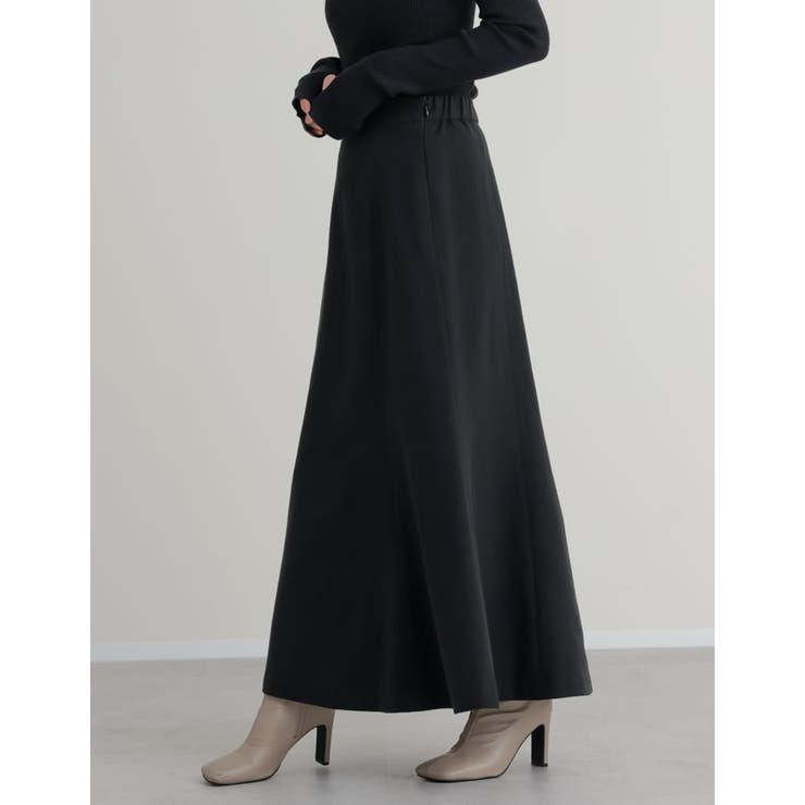 [低身長サイズ有]ウールライクパネル切り替えフレアスカート | Re:EDIT | 詳細画像8 