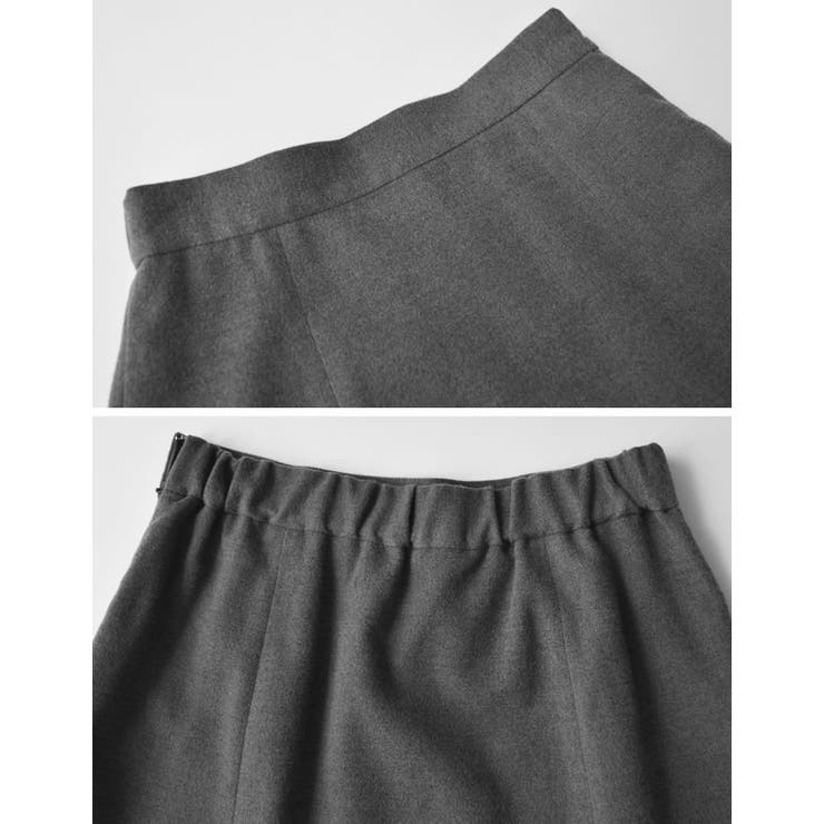 [低身長サイズ有]ウールライクパネル切り替えフレアスカート | Re:EDIT | 詳細画像21 