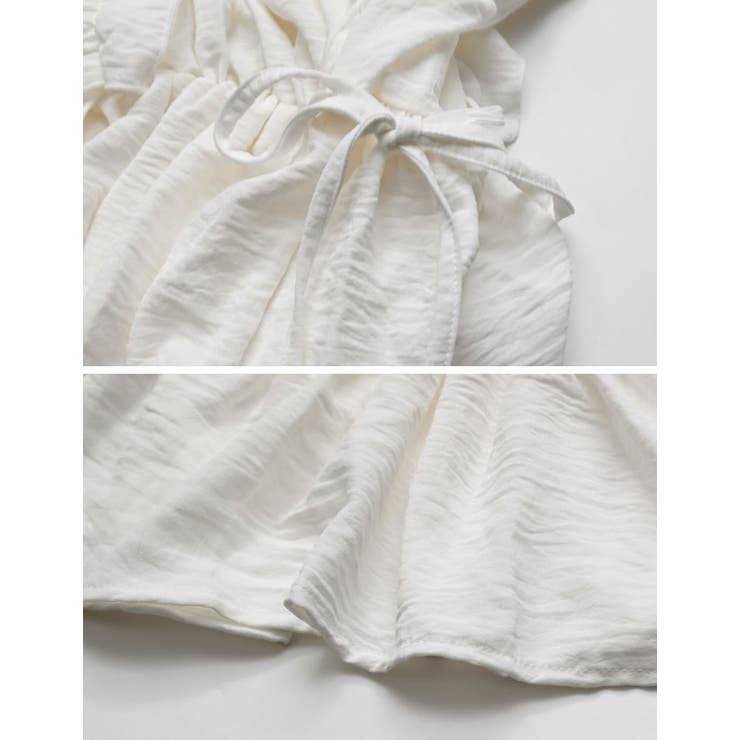 ポーラスクエアネックキャンディスリーブシャーリングブラウス | Re:EDIT | 詳細画像19 