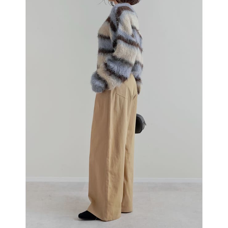 [低身長/高身長サイズ有]コットンツイル後ろバックルデザインパンツ | Re:EDIT | 詳細画像21 