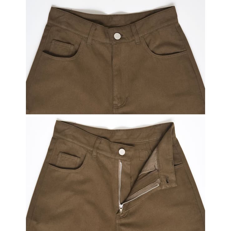 [低身長/高身長サイズ有]コットンツイル後ろバックルデザインパンツ | Re:EDIT | 詳細画像23 