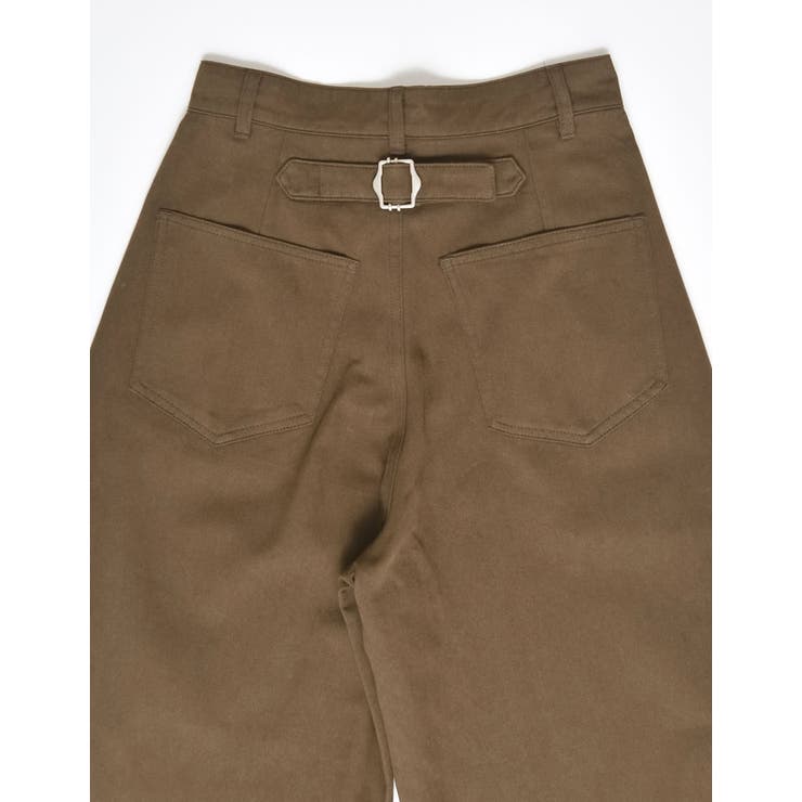 [低身長/高身長サイズ有]コットンツイル後ろバックルデザインパンツ | Re:EDIT | 詳細画像24 