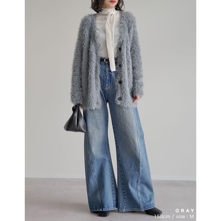 ミドル丈フェザーニットカーディガン | Re:EDIT | 詳細画像11 