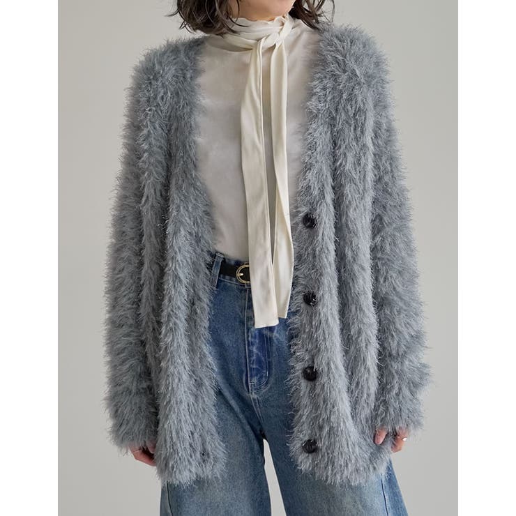 ミドル丈フェザーニットカーディガン | Re:EDIT | 詳細画像4 