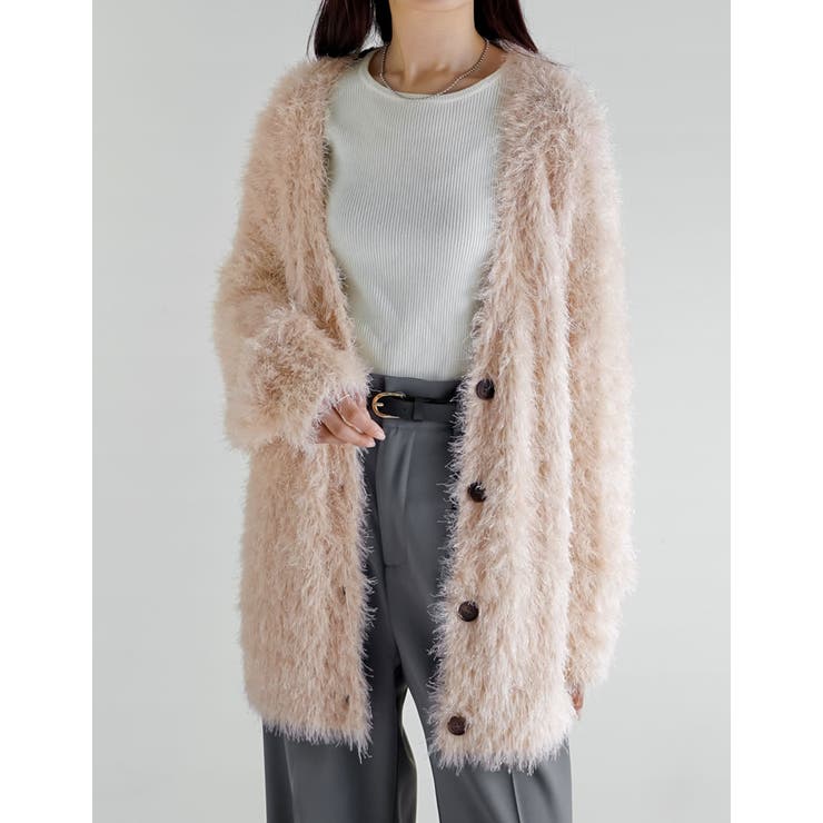 ミドル丈フェザーニットカーディガン | Re:EDIT | 詳細画像6 