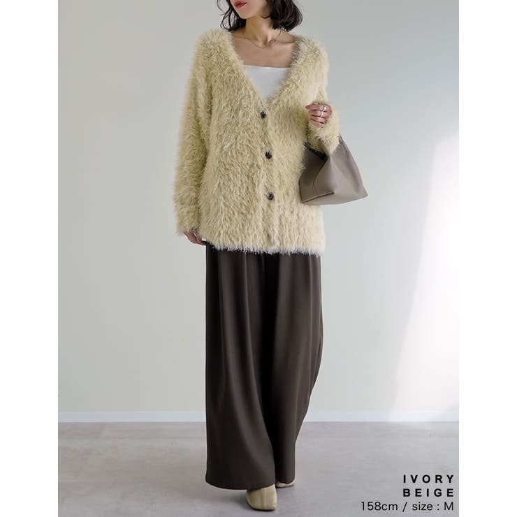 ミドル丈フェザーニットカーディガン | Re:EDIT | 詳細画像8 