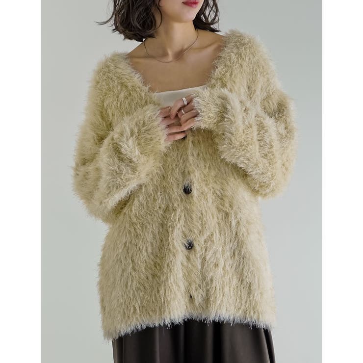 ミドル丈フェザーニットカーディガン | Re:EDIT | 詳細画像10 