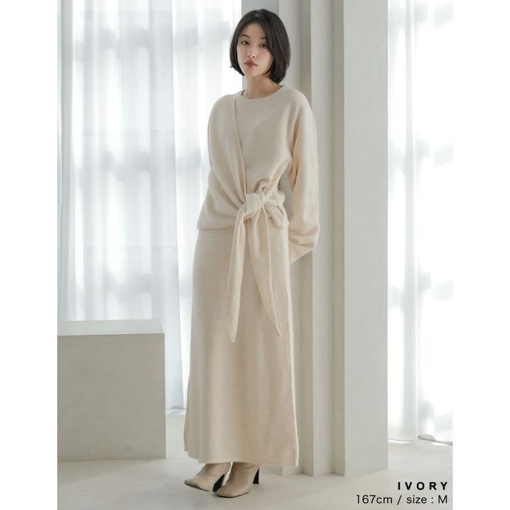 [2点セット][セットアップ][手洗い可能][低身長サイズ有]カシミヤタッチカシ… | Re:EDIT | 詳細画像15 