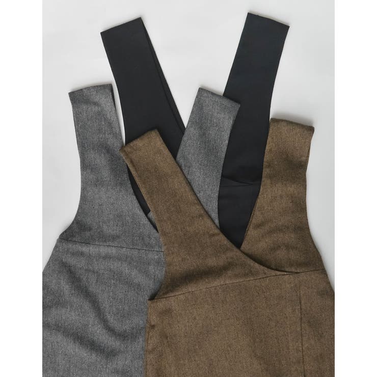 [低身長サイズ有]ツイードラップデザイン風ジャンパースカート | Re:EDIT | 詳細画像2 