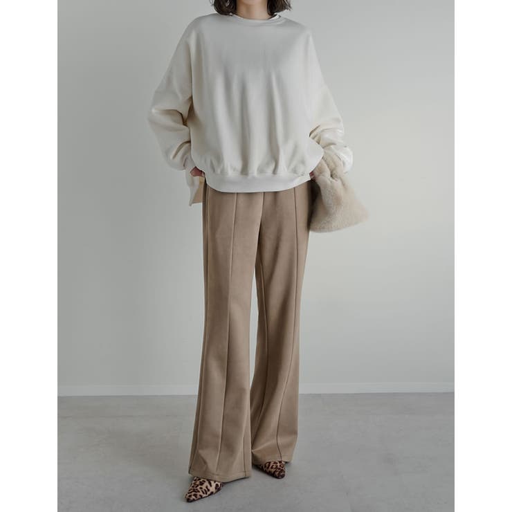 [低身長/高身長サイズ有]スウェードポンチキックフレアパンツ | Re:EDIT | 詳細画像22 