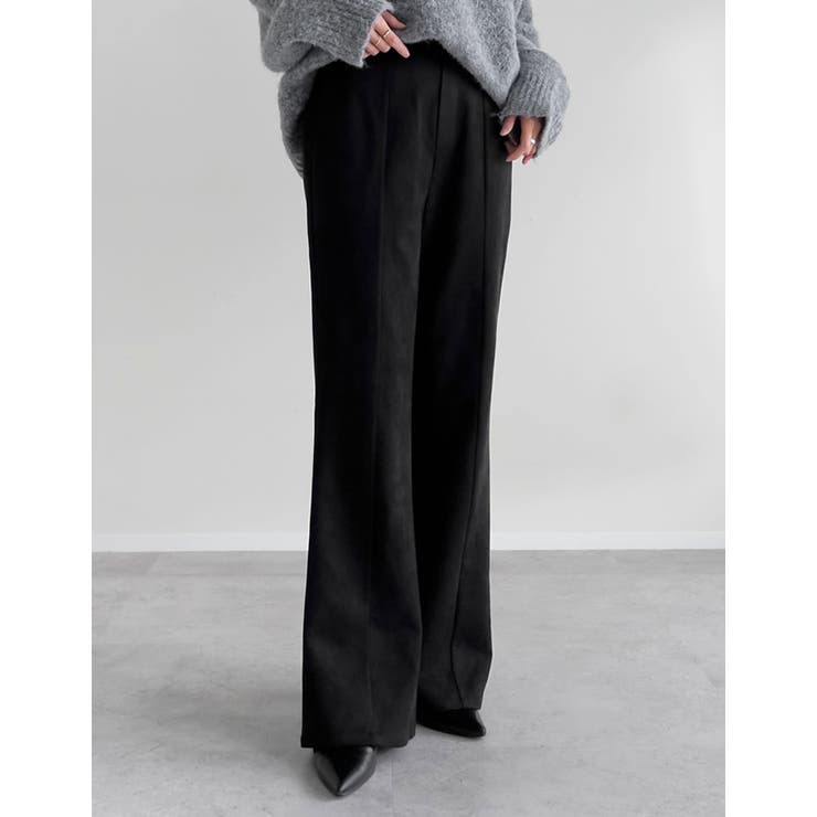 [低身長/高身長サイズ有]スウェードポンチキックフレアパンツ | Re:EDIT | 詳細画像25 