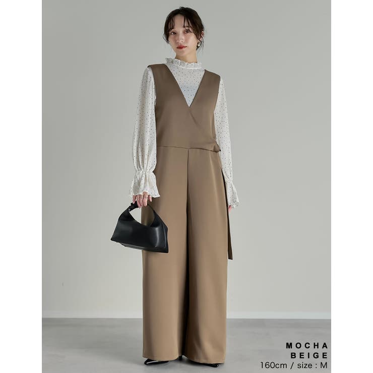 [低身長/高身長サイズ有]ラップ風デザインオールインワン | Re:EDIT | 詳細画像15 