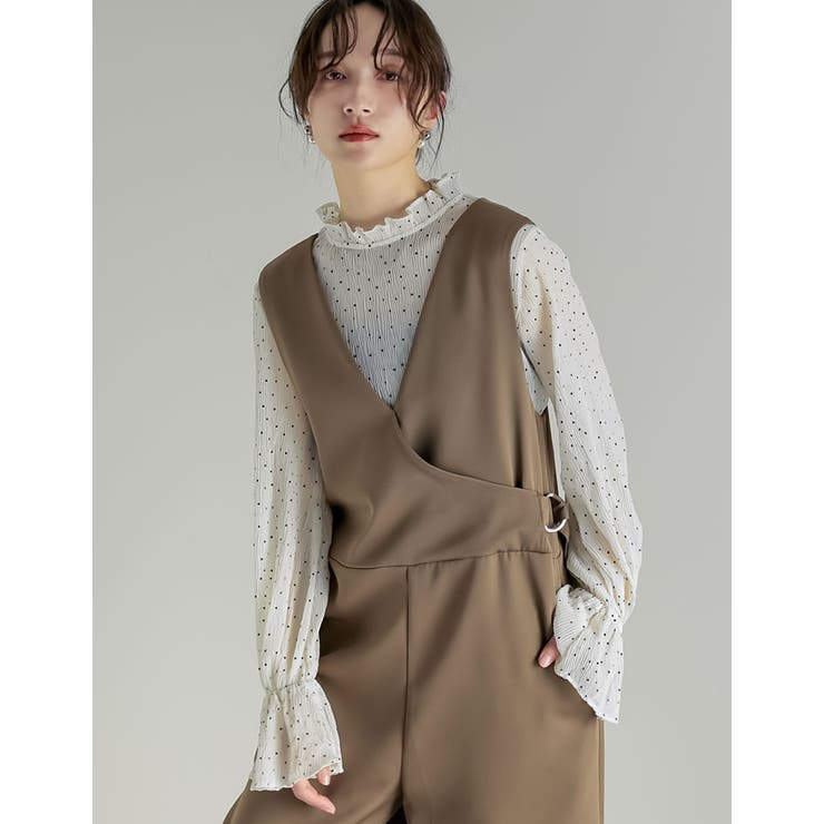 [低身長/高身長サイズ有]ラップ風デザインオールインワン | Re:EDIT | 詳細画像24 