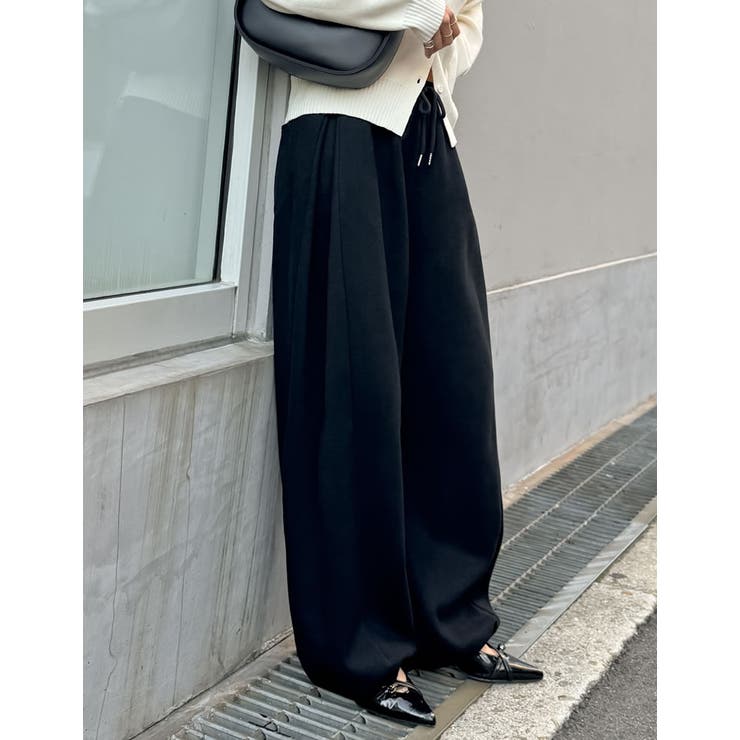 [低身長/高身長サイズ有]裏起毛スウェットサイドタックバルーンパンツ | Re:EDIT | 詳細画像5 