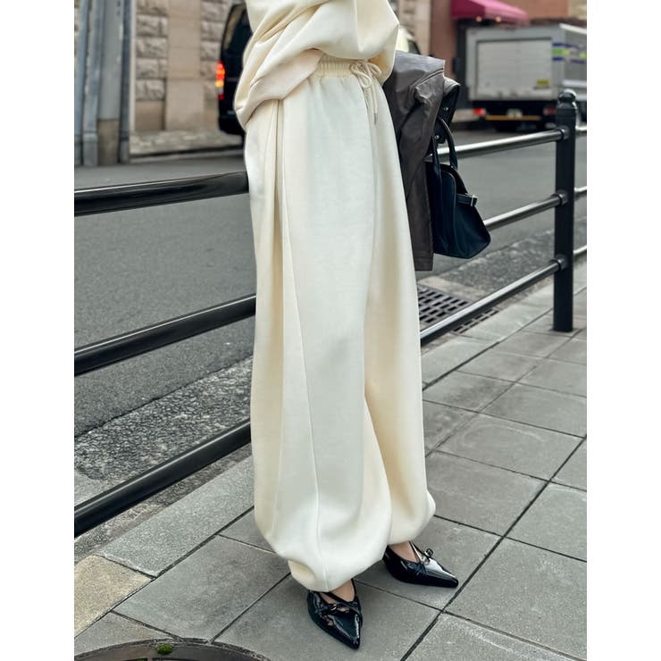 [低身長/高身長サイズ有]裏起毛スウェットサイドタックバルーンパンツ | Re:EDIT | 詳細画像29 