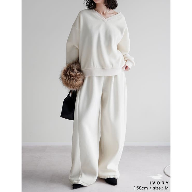 [低身長/高身長サイズ有]裏起毛スウェットサイドタックバルーンパンツ | Re:EDIT | 詳細画像36 