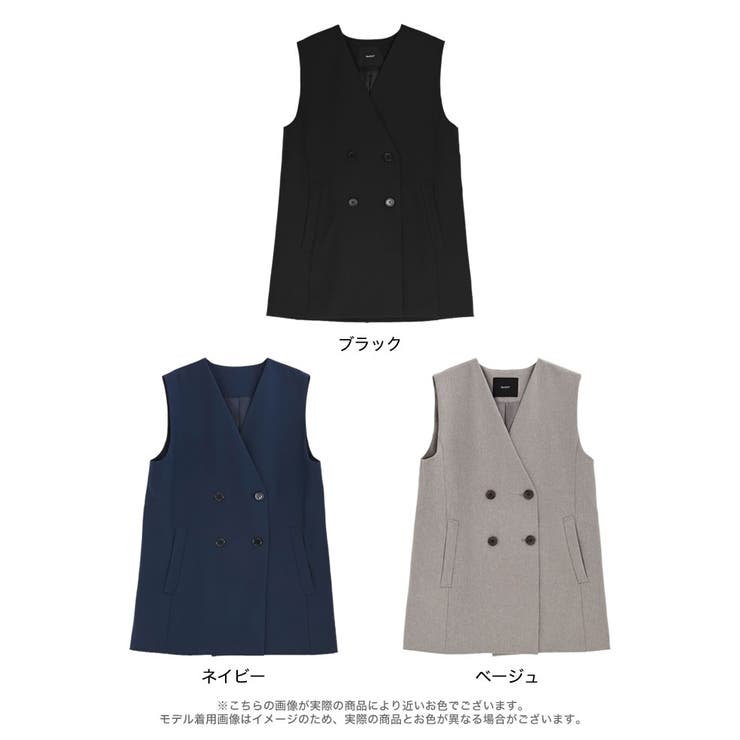 ツイルバックベルトデザインベスト | Re:EDIT | 詳細画像18 