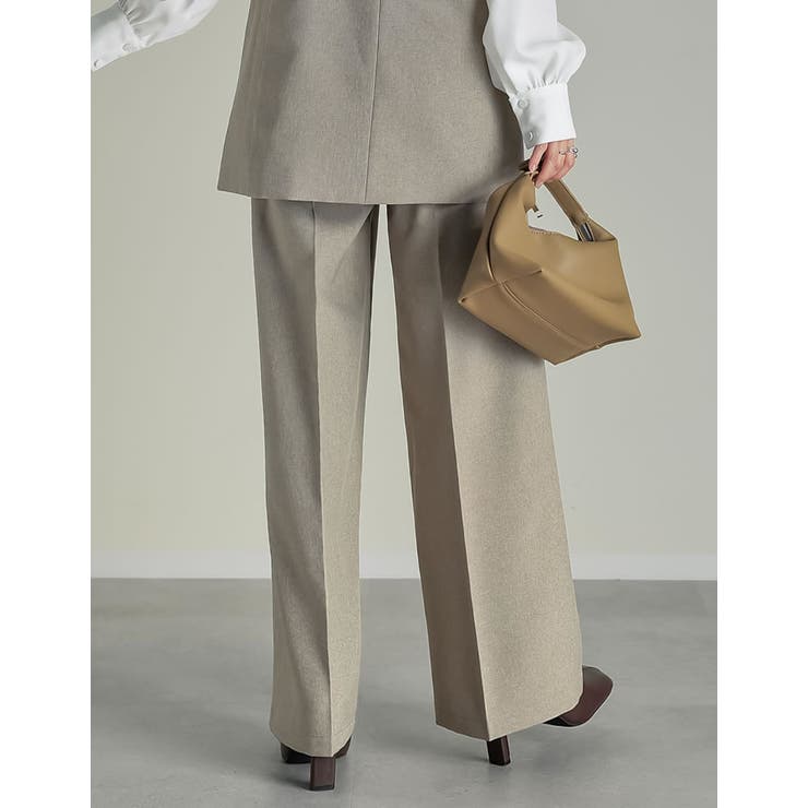 [低身長/高身長サイズ有]ツイルタックストレートパンツ | Re:EDIT | 詳細画像20 