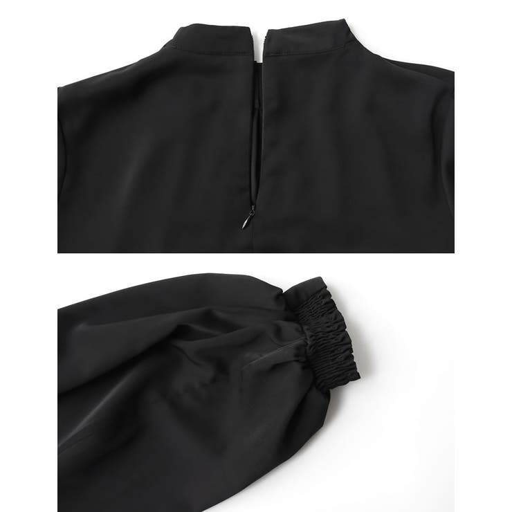 襟タックスタンドカラーブラウス | Re:EDIT | 詳細画像23 