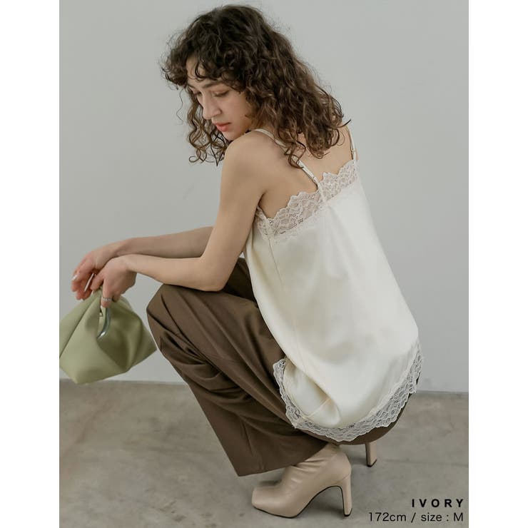 [2026S/S COLLECTION]サテンレースキャミソール | Re:EDIT | 詳細画像10 