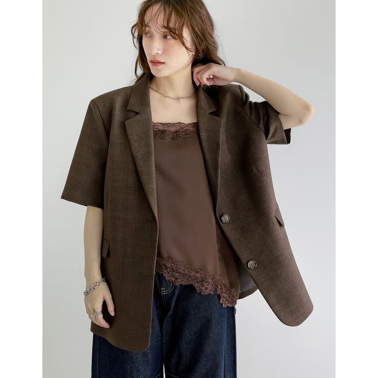 [新色追加][2026S/S COLLECTION]サテンレースキャミソール | Re:EDIT | 詳細画像31 
