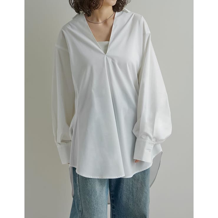 [2026S S COLLECTION]オーバーサイズVネックスキッパーブロード… | Re:EDIT | 詳細画像14 