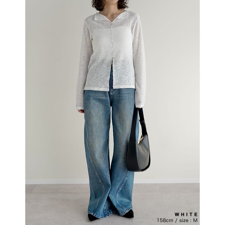 [2026S/S COLLECTION]シアーカットレースカーディガン | Re:EDIT | 詳細画像15 