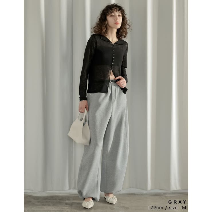 [低身長 高身長サイズ有]リベット＆ベルトループ付きダンボールボリュームスウェッ… | Re:EDIT | 詳細画像11 