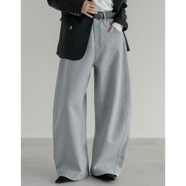 [低身長 高身長サイズ有]リベット＆ベルトループ付きダンボールボリュームスウェッ… | Re:EDIT | 詳細画像32 