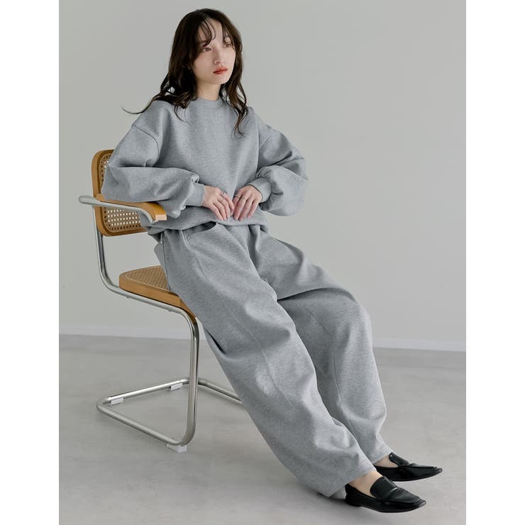 [低身長 高身長サイズ有]リベット＆ベルトループ付きダンボールボリュームスウェッ… | Re:EDIT | 詳細画像34 