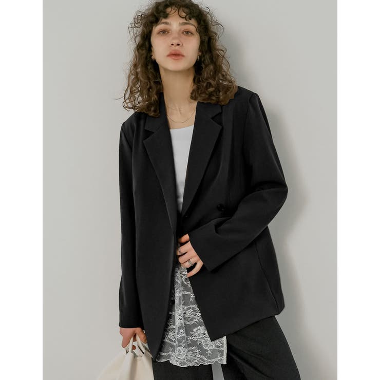 ブラック(501) | [2026S/S COLLECTION]ツイルラップデザインジャケット | Re:EDIT