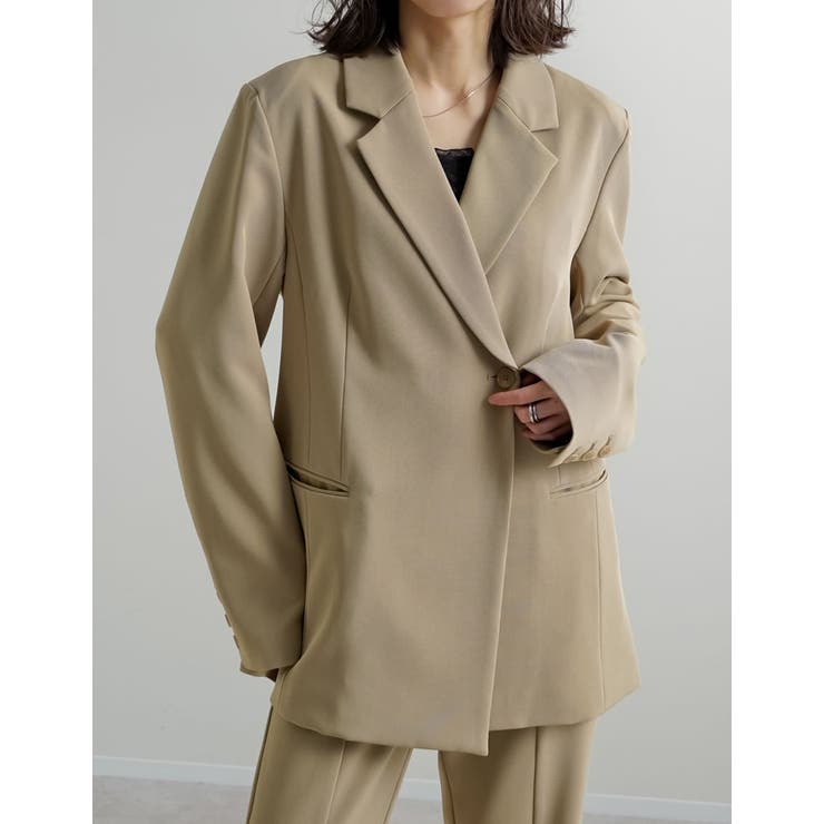 ベージュ(504) | [2026S/S COLLECTION]ツイルラップデザインジャケット | Re:EDIT