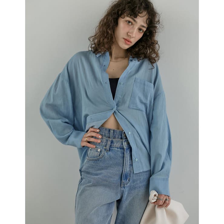 [2026S/S COLLECTION]シアーデニムシャツ | Re:EDIT | 詳細画像3 