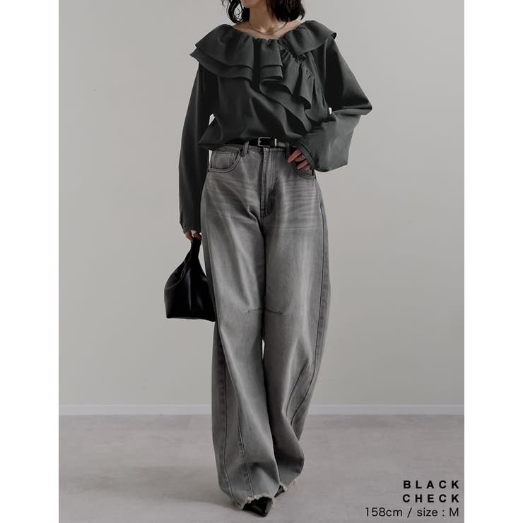 [2026S S COLLECTION]無地orギンガムチェックサッカーアシンメ… | Re:EDIT | 詳細画像15 