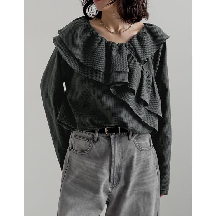 [2026S S COLLECTION]無地orギンガムチェックサッカーアシンメ… | Re:EDIT | 詳細画像34 