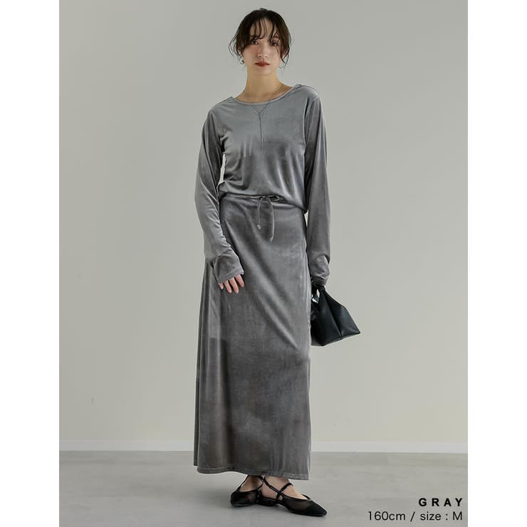 [低身長サイズ有]ベロアドロストナロースカート | Re:EDIT | 詳細画像11 