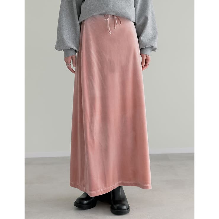 [低身長サイズ有]ベロアドロストナロースカート | Re:EDIT | 詳細画像6 