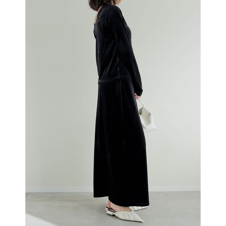 [低身長サイズ有]ベロアドロストナロースカート | Re:EDIT | 詳細画像10 