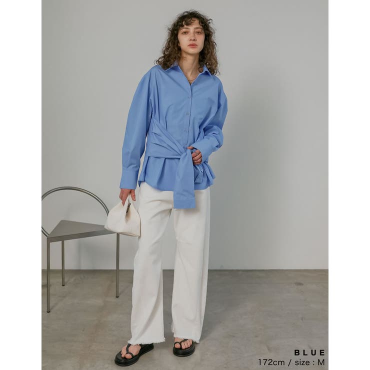 [2026S S COLLECTION]ブロード無地＆ストライプウエスト巻きデザ… | Re:EDIT | 詳細画像11 