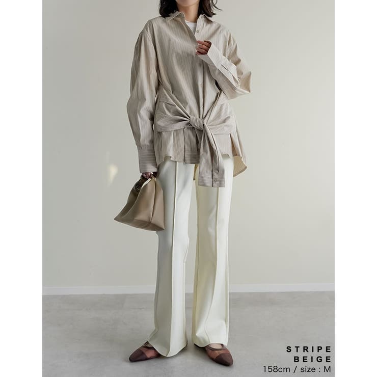 [2026S S COLLECTION]ブロード無地＆ストライプウエスト巻きデザ… | Re:EDIT | 詳細画像16 