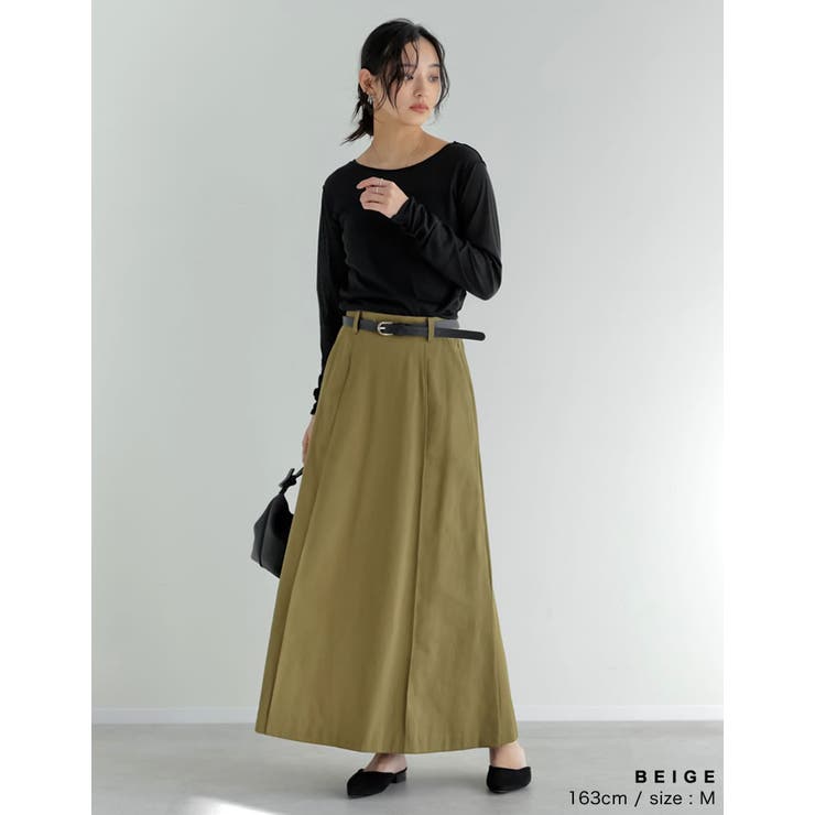 [低身長サイズ有]カツラギピンタックAラインスカート | Re:EDIT | 詳細画像14 