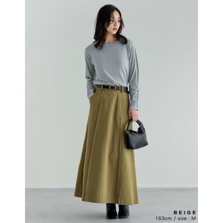 [低身長サイズ有]カツラギピンタックAラインスカート | Re:EDIT | 詳細画像17 