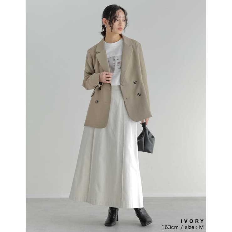 [低身長サイズ有]カツラギピンタックAラインスカート | Re:EDIT | 詳細画像10 