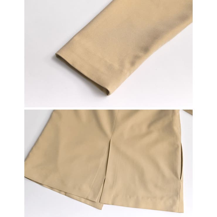 [2026S S COLLECTION]レザーベルト付きノーカラーツイルジャケッ… | Re:EDIT | 詳細画像35 