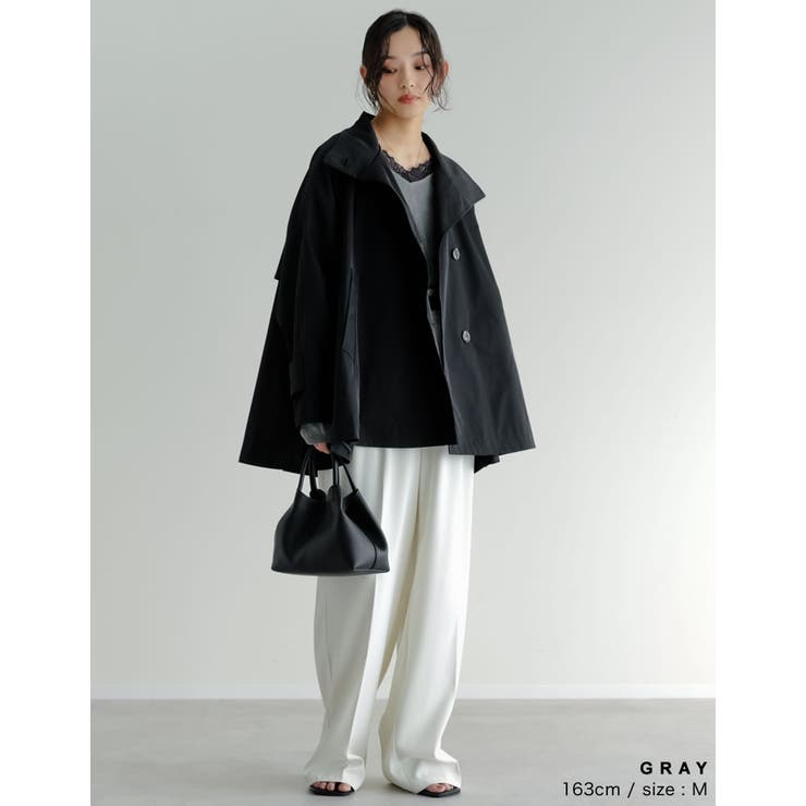 オーバーサイズレースVネックニットチュニック | Re:EDIT | 詳細画像21 