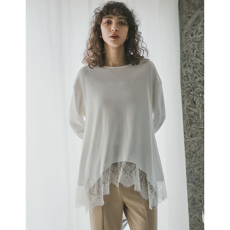 [2026S S COLLECTION]リブニットソーランダムレースヘムチュニッ… | Re:EDIT | 詳細画像3 