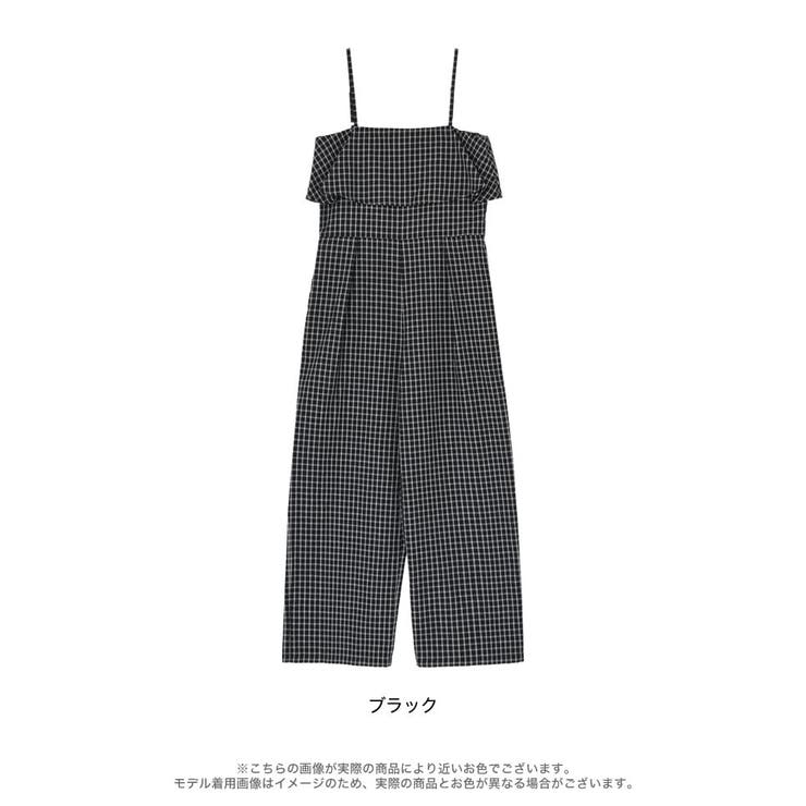 [低身長/高身長サイズ有]ギンガムチェックビスチェ風キャミオールインワン | Re:EDIT | 詳細画像18 