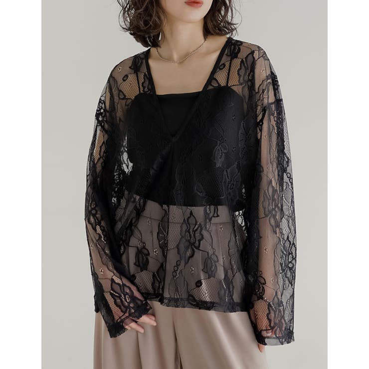 [2026S S COLLECTION]深Vネック総レースシアープルオーバーチュ… | Re:EDIT | 詳細画像17 