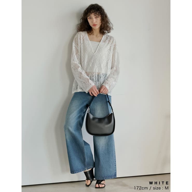 [2026S S COLLECTION]深Vネック総レースシアープルオーバーチュ… | Re:EDIT | 詳細画像6 